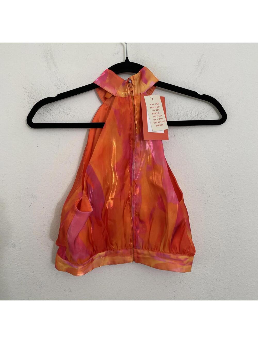 YAURA NEW YAURA Faari Crop Top Orange Top size US Medium $150msrp - Picture 6 of 12